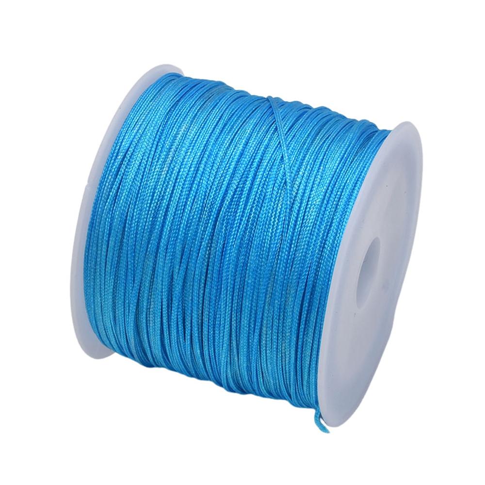 50Yds 0.8mm Crafts Nylon Cord For Jewelry Making Beading Braided Nylon Satin String for Bracelets Rattail Trim Chinese Knot