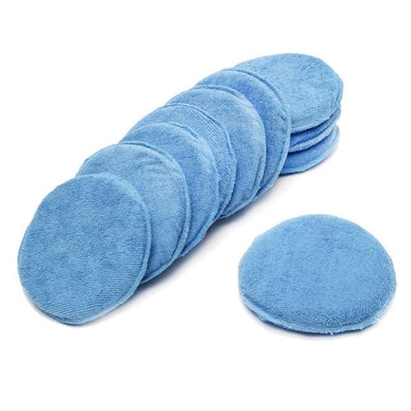 3PCS Polish Foam Sponge Car Applicator Cleaning Microfiber Waxing Pads