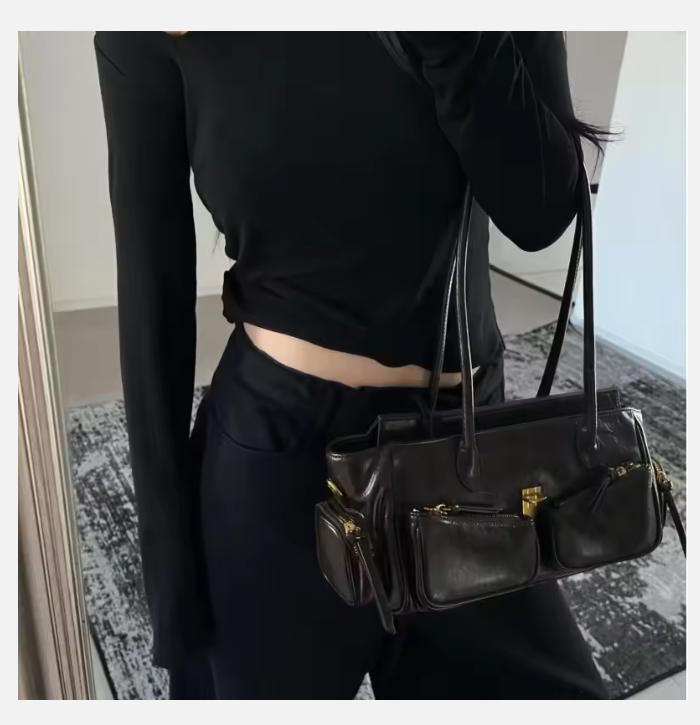High Street Coffee Torby na ramię Portmonetka Damskie Retro Gorące Dziewczyny Codzienne Torby Crossbody Torebka Damska Jesień Zima Y2k Torba