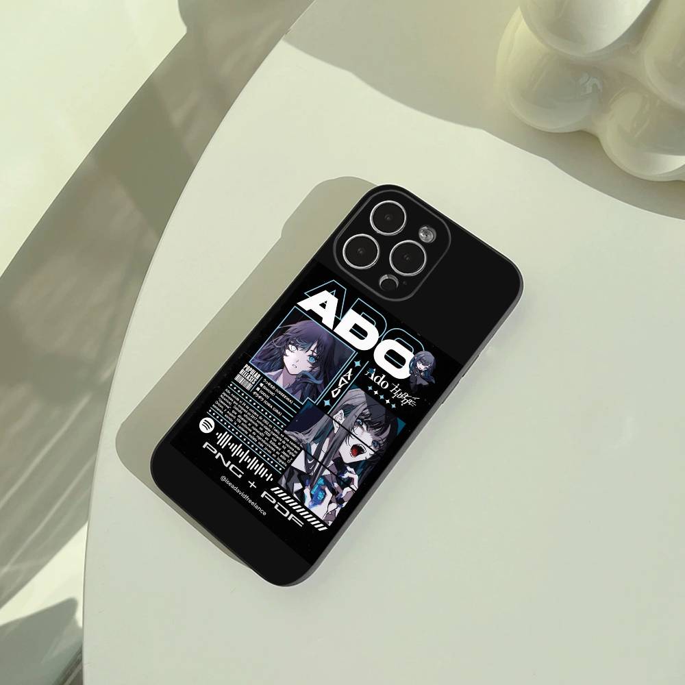 A-Ado Kyogen Phone Case For iPhone 17,16,15,14,13,12,11 Pro Max,16/15/14Plus,XS Soft Black Cover