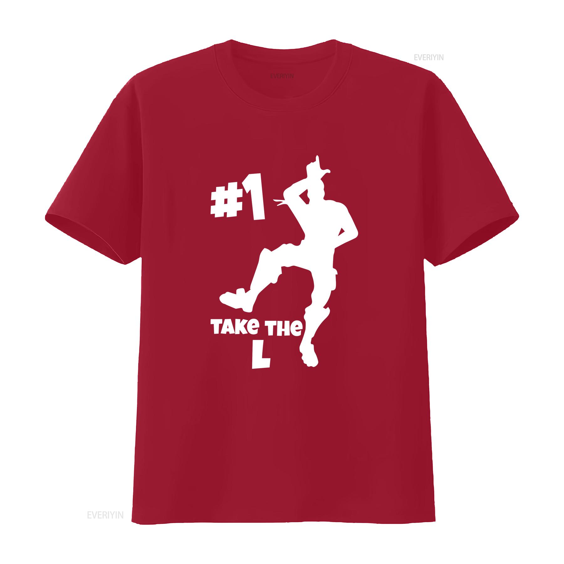 

Funny Victory Dance T Shirt 1 Take The L Cool Gamer Casual Cotton for Gamers Trendy Move Top vintage Washed Stretched S