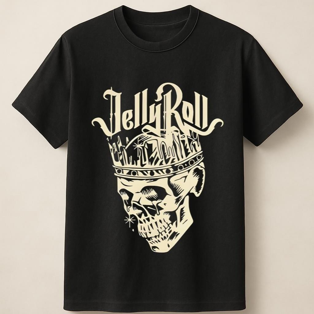 Skeleton King Crown Tee; Gothic Art Illustration; Unisex Graphic T-Shirt S