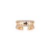14K Gold Plated Luxury Zircon Double Layer Open Ring for Women