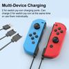 Portable Charger Cable for Joycon Controller 2 In 1 Travel Charging Cables 2.5M Charging Cord for Switch Controller Charger