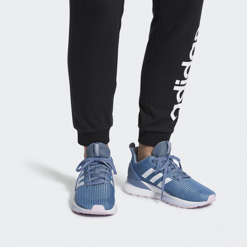 Adidas Comfortable Lightweight Non-Slip Low-Top Running Shoes Women Sneakers Blue White DB1298