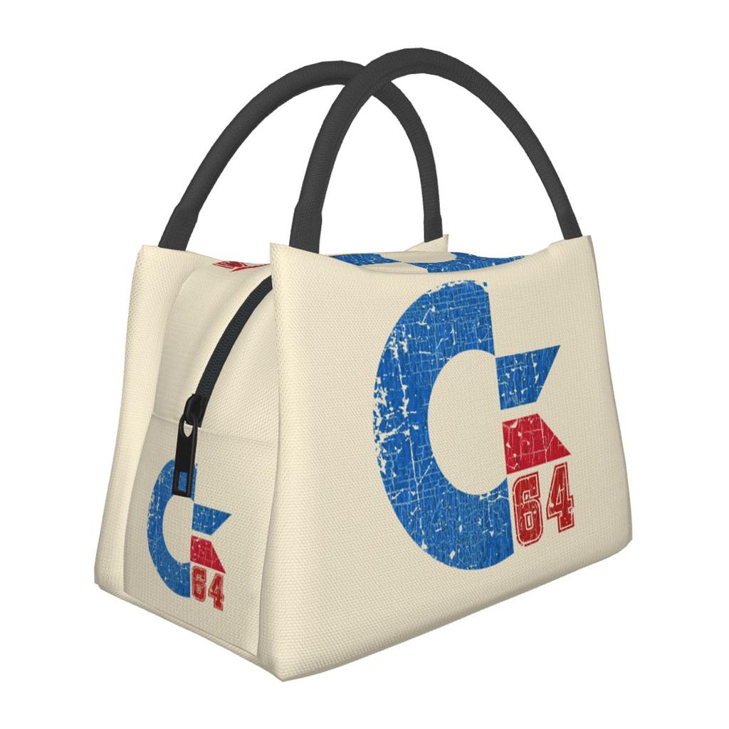 Commodore Circuits Amiga Logo Insulated Lunch Bag for School Bento Storage Food Boxes Container Cooler Thermal Lunch Box Tote