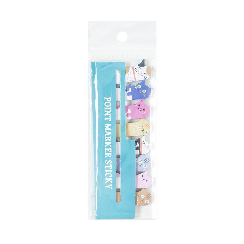 

Очаровательные мини-липкие заметки в виде мультяшных животных в виде кошки с горбатой головой - набор из N, 12 г Cat 240