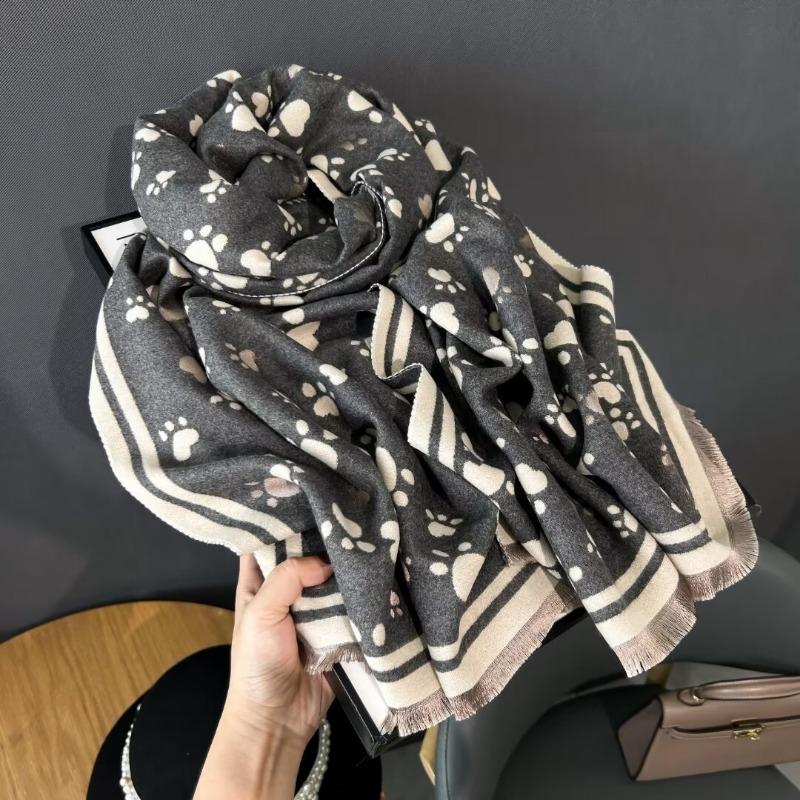 2024 neuer warmer Schal im koreanischen Stil für den Winter für Damen, luxuriöser doppelseitiger, verdickter, vielseitiger Schal für Klimaanlagen