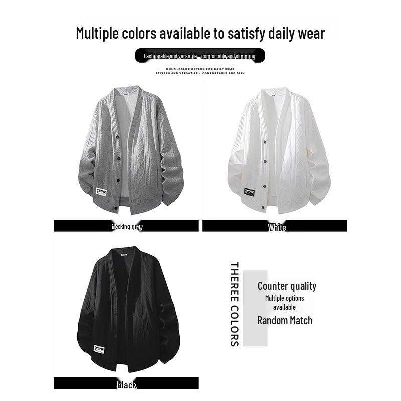 CHOCOOLATEit Men's Autumn/Winter V-Neck Knit Cardigan