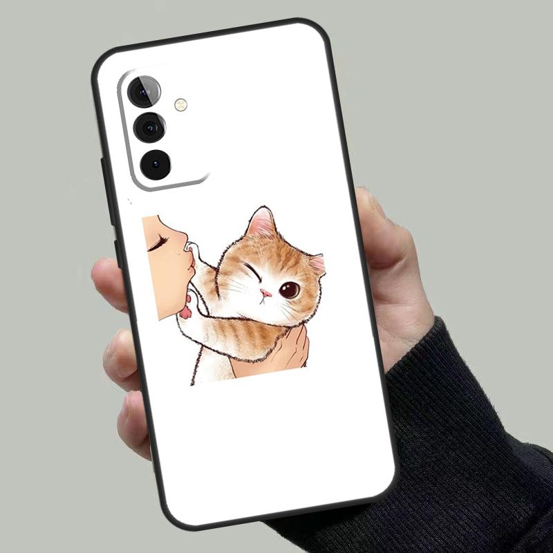 

Kiss Cat Cute Kitten Cartoon Case For Samsung Galaxy A52 A32 A22 A12 A54 A34 A24 A14 A51 A71 A73 A53 A33 A23 A13 Cover Samsung A72