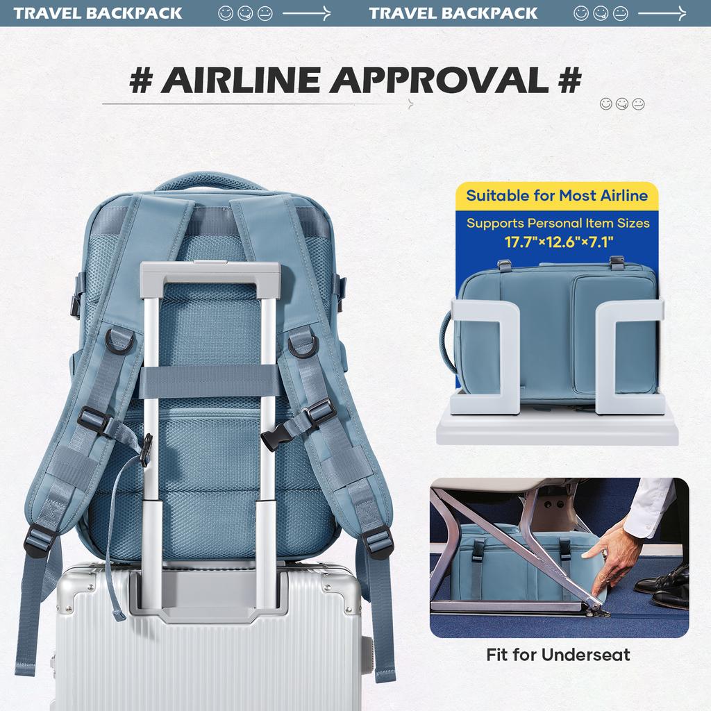 Large Capacity Vacuum Compression Backpack, Business  Airplane Cabin Backpack Travel Bag, School Multifunctional Laptop Backpack