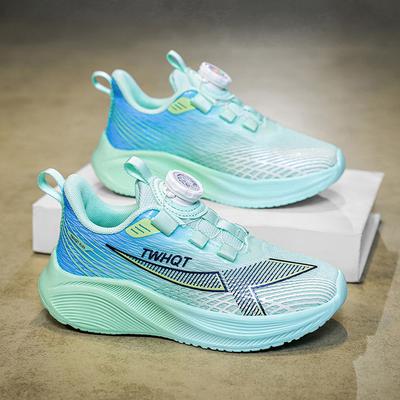 Boys and Girls Sports Running Shoes, Male and Female Classmates, Spring Breathable Mesh Rotating Buckle, Fashionable, Lightweight and Non-shoes