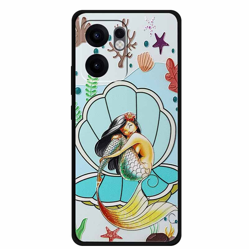 3D Emboss Case For OPPO Reno 14 5G Phone Case Reno14 Coque Flower Shockproof Silicone Soft Back Cover For OPPO Reno 13F 14F Case