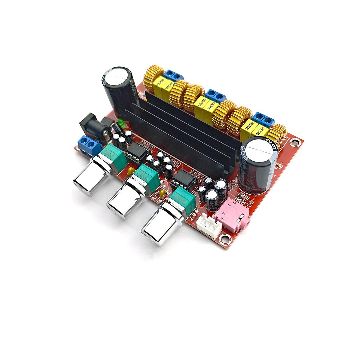 

TPA3116D2 2.1 Channel Digital Amplifier Board XH-M139 12-24V Wide Voltage 2×50W+100W HiFi Subwoofer Module with AUX Input XH-M139