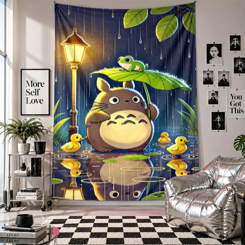 Wall TapestryMy Neighbor Totoro Art Hanging Cloth Decorative Background Cover for Room Decoration