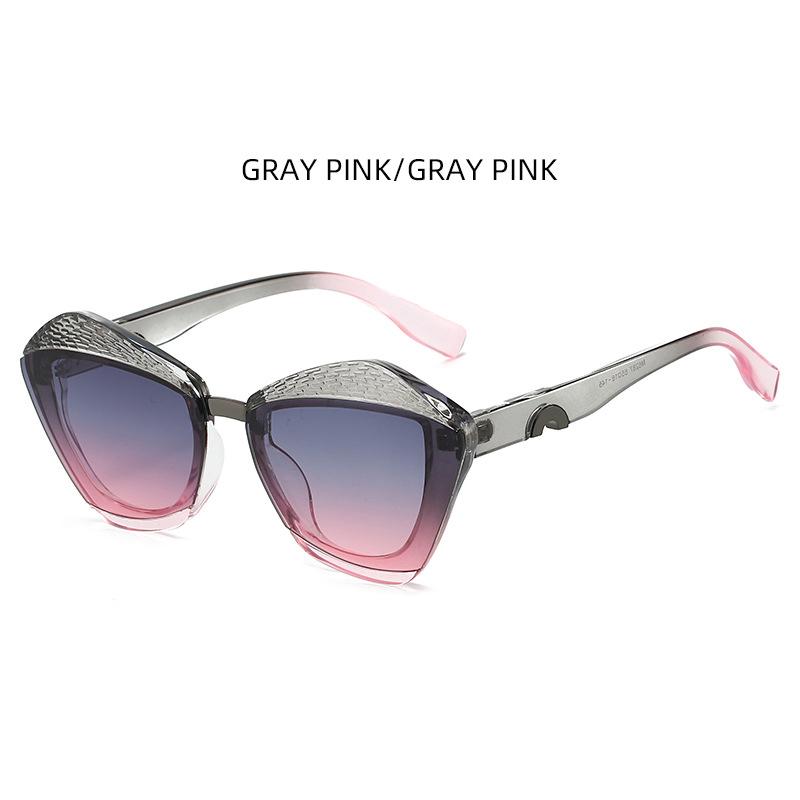 New Style Women's Fashion Sunglasses Women's Personality Polygonal Retro Sunglasses Trendy Colorful Sunglasses M6287
