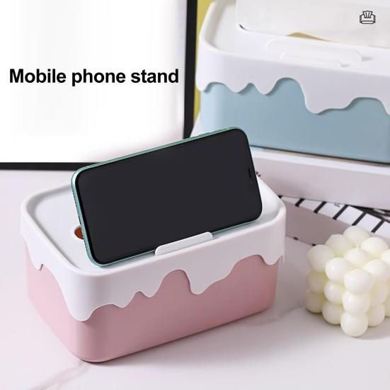 Rectangular Tissue Box Holder with Lid Large Capacity Universal Fit Tissue Container Car Napkin Holder Case