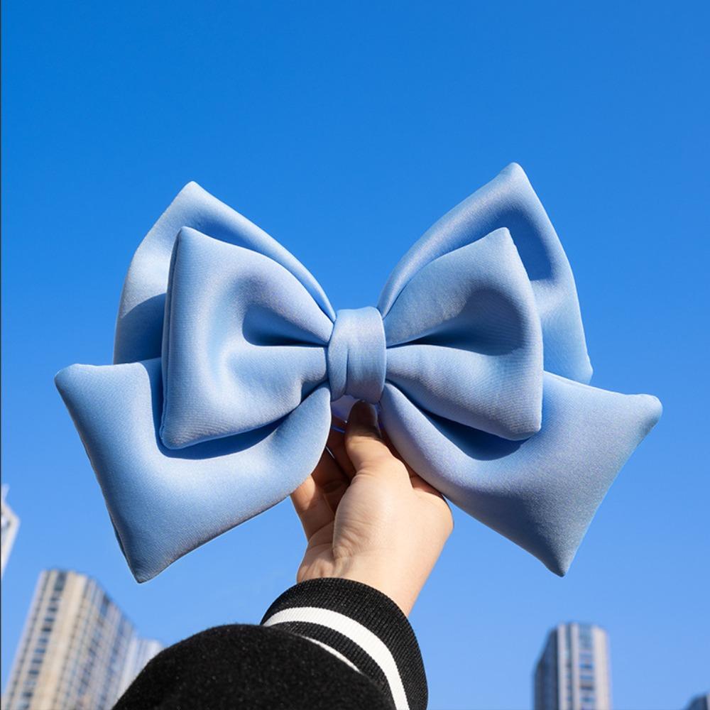 Cloth Cloth Satin Ribbon Bow 12 Colors Helmet Headwear Helmet Bowknot Electric Vehicle Decoration