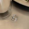 Exquisite Geometric Layered Design Ring In 925 Sterling Silver For Women Trendy
