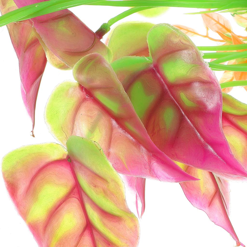 2 Pcs Aquarium Plants Large Fish Tank Decorations Vibrant Colored Easy Clean Artificial Stable Base L Scape Tools Terrarium