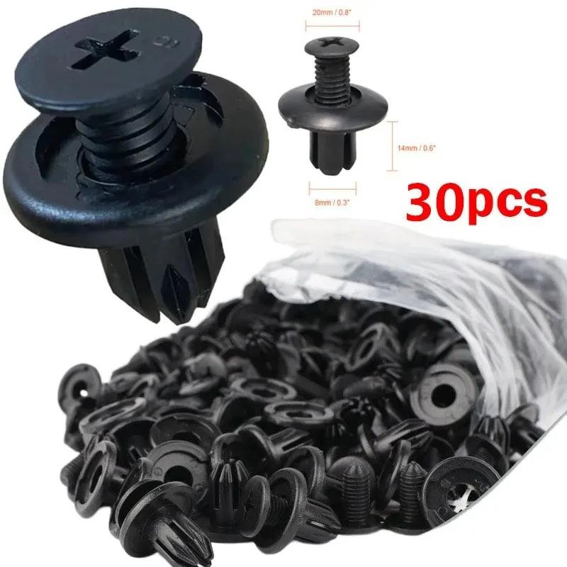 10-100Pcs Plastic Rivets Fasteners Screw Car Bumper Fender Black Rivet Car Fastener Clips for Toyota Focus Kia Nissan Yamaha