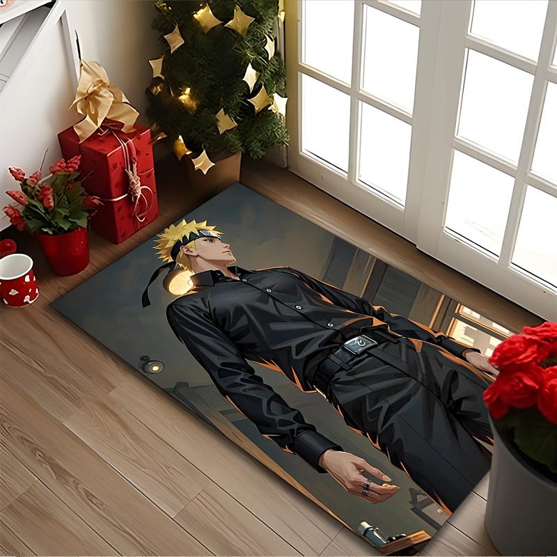 1ks koberec pod židli s potiskem Naruto pro domácí kancelář, obývací pokoj, kuchyň, hernu
