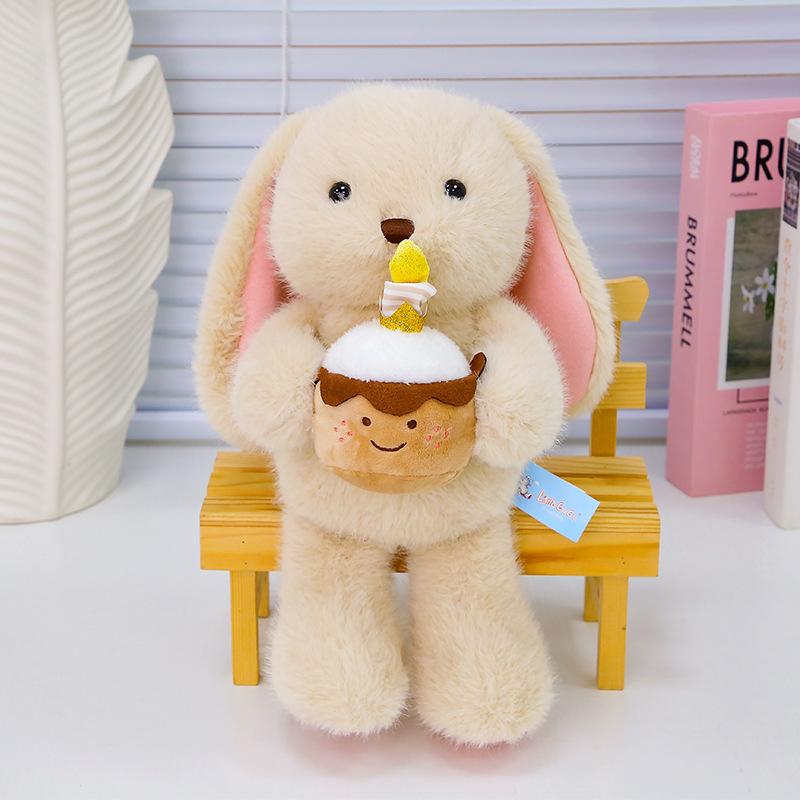 

New Cute Rabbit Plush Toy Big Ear Rabbit Doll Grab Machine Doll Pillow Doll Birthday Gift 35cm