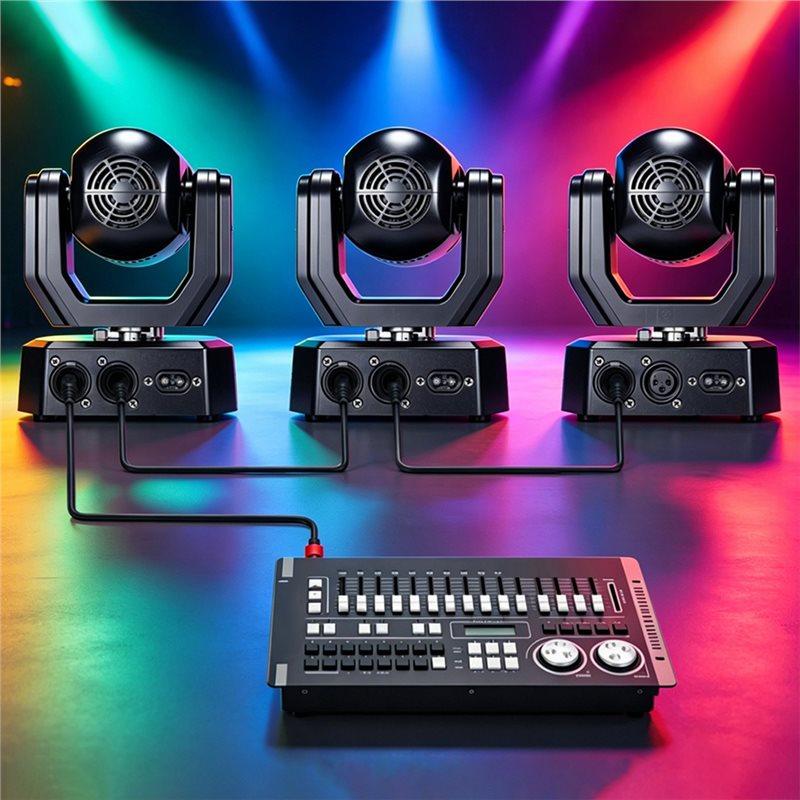 A25F-Moving Head RGB LED Effect Light DMX512 Sound Activated Laser Strobe For DJ Disco Party Club Stage Show