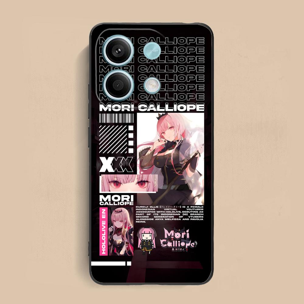 

Holo Mori Calliope Matte TPU Mobile Phone Case for Xiaomi Redmi Note 14 13 12 11 S Pro Plus 4G 5G Colorful Printing Cover Redmi Note 11S 4G