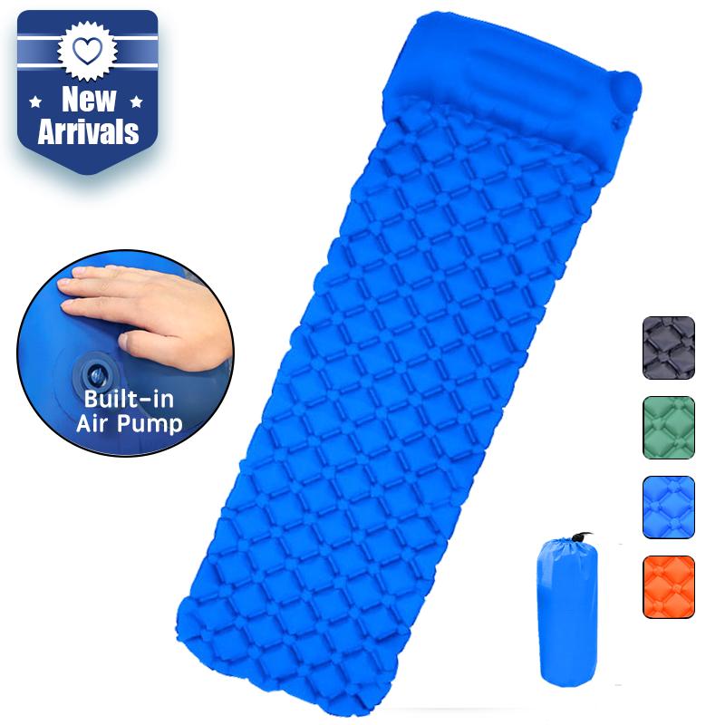 

Нейлоновый коврик для кемпинга из ТПУ Надувной матрас с подушками Уличный спальный коврик Портативный влагостойкий поход на воздушной подушке