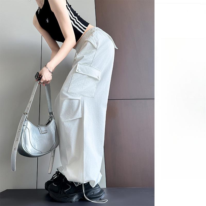 Women's Spring Pants Women's Summer Thin High-waisted Casual Paratrooper Pants Small American Sweatpants