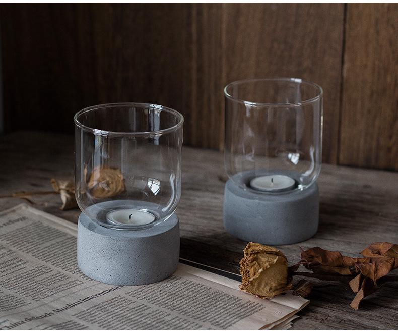 European-Style Aromatherapy Glass Lantern Candle Holder