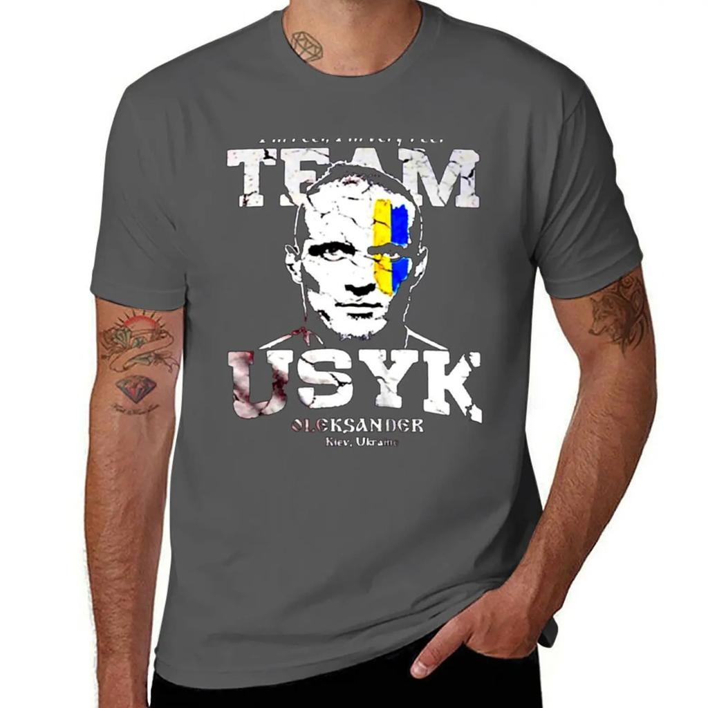 Usyk T-Shirt Oversized Cheap Stuff Big and Tall T Shirts for Men