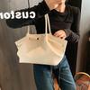 Women's Retro Pleated Shoulder Tote - Large Capacity, Autumn/Winter 2025 Design