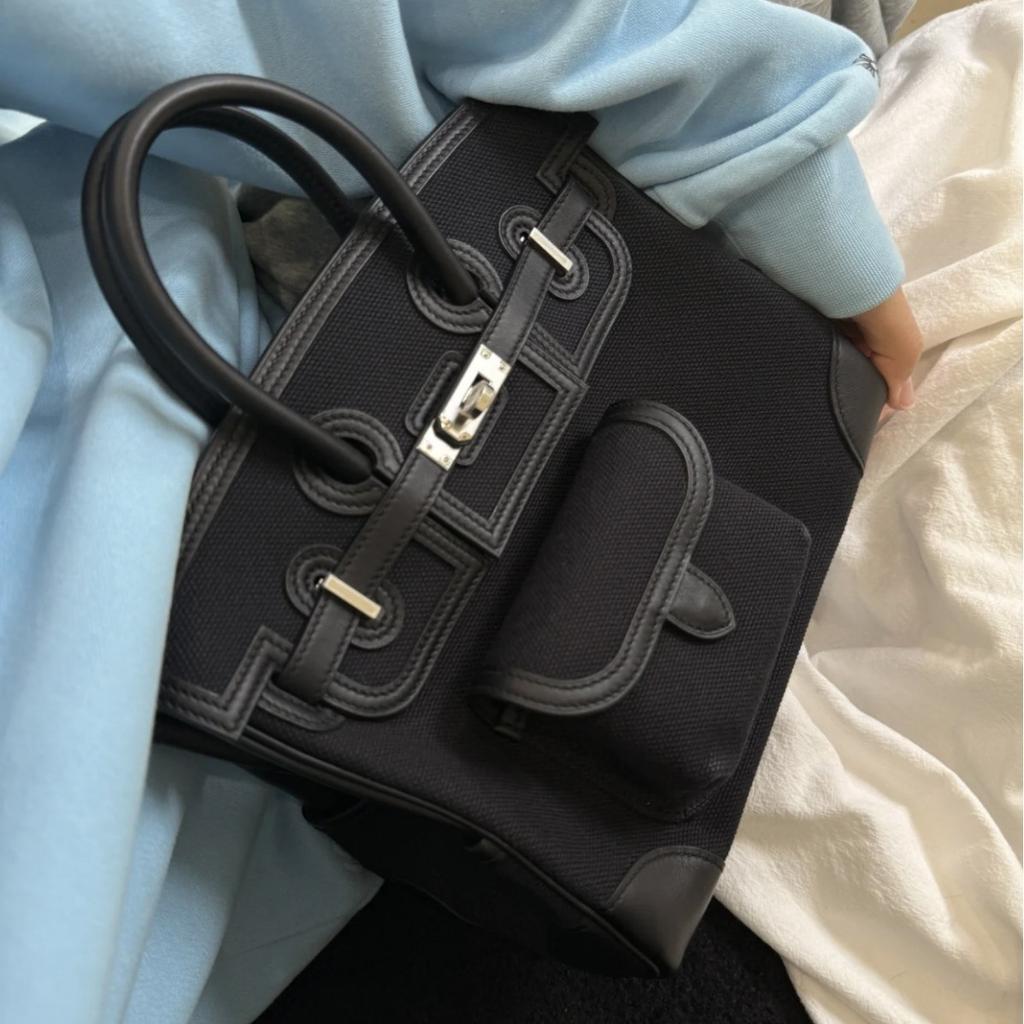 Geantă nouă de buzunar platinată, pânză împletită cu piele, geantă de damă, geantă tote mică, geantă de buzunar