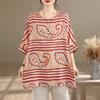 DIMANAF Plus Size New T-Shirt Women Loose Casual O-Neck Lady Tops Tees Shirts Flower Print Oversize Summer 2026