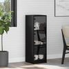 Highboard In Black Oak Look 35 X 37 X 109 Cm Particleboard