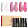 ROSALIND Sada gelových laků na nehty 6ks/Lot Nail Art Gel Polish Semipermanentní gelový lak Hybrid Soak Off UV Lamp Base Top Coat Gel Polish Kit
