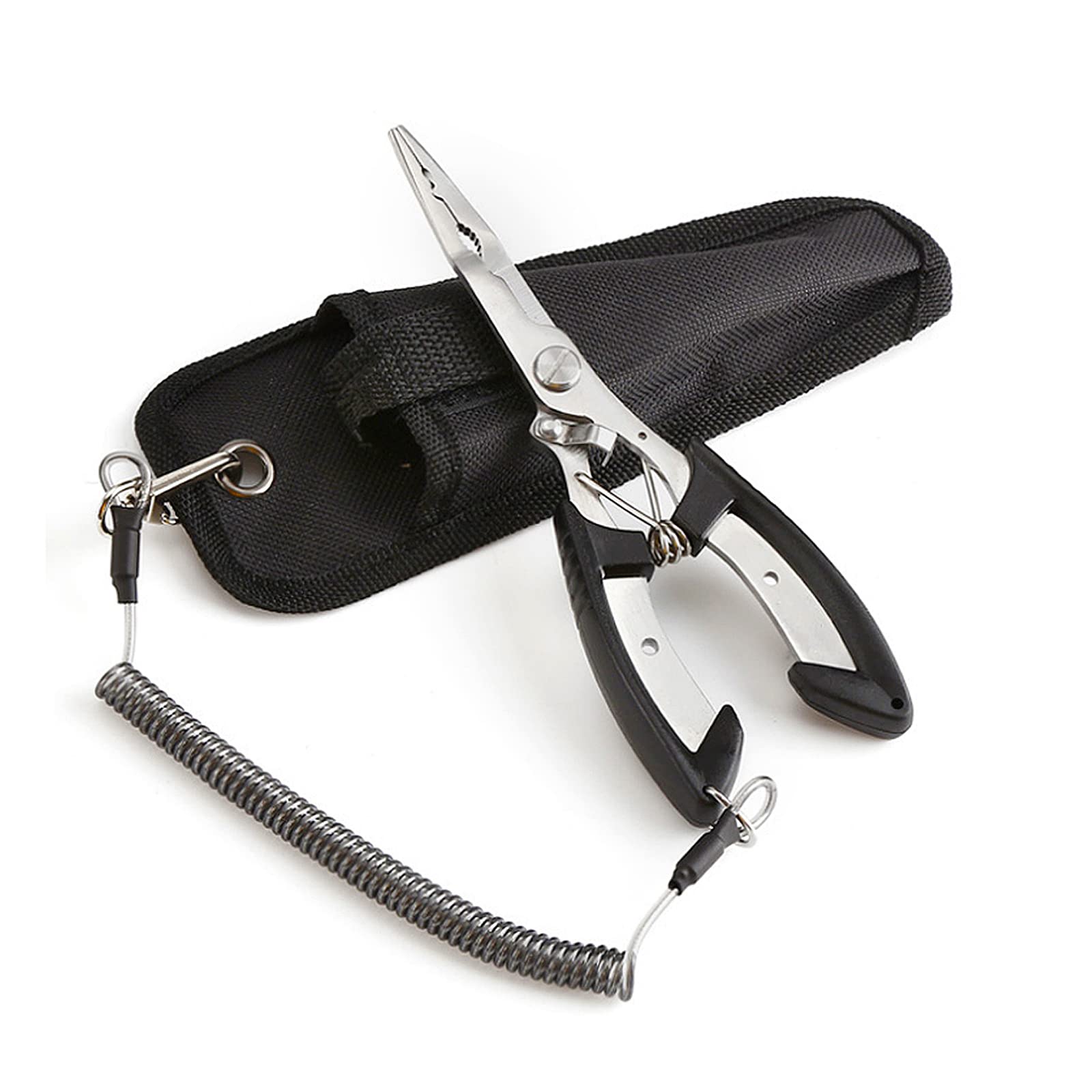 

Samkos Fishing Fishing Fishing Black Stainless Fishing Hook Needle Line Night Sea Safety Rope Storage Case Easy to Carry Pliers, Pliers, Tackle,