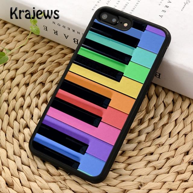 Krajews Piano Keyboard Keys Soft Phone Case Cover For iPhone 17 Air 16 15 14 Plus 11 12 13 Pro Max Plus Coque Fundas
