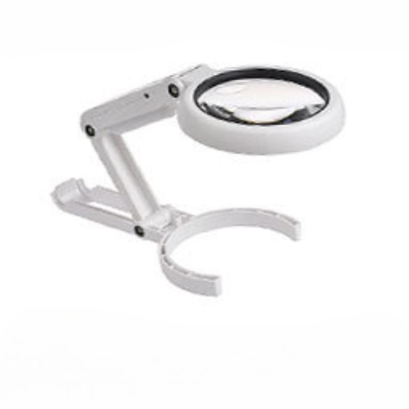 1Pc 8 LED Lights Handheld Bracket Reading and Maintenance Multipurpose Magnifying Glass
