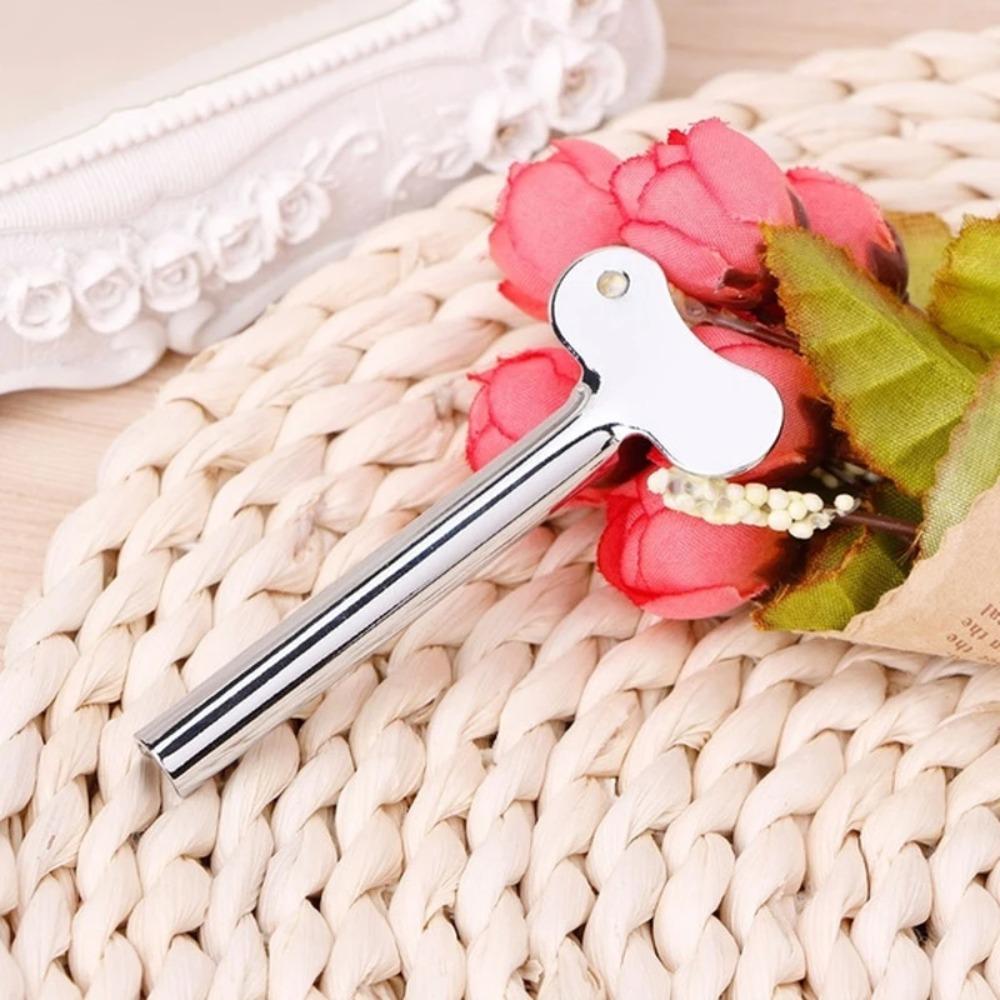1/2/4/6pcs Stainless Steel Toothpaste Tube Squeezers Metal Key Toothpaste Squeezers for Bathroom Hair Dye Cosmetic Tubes Squeezer