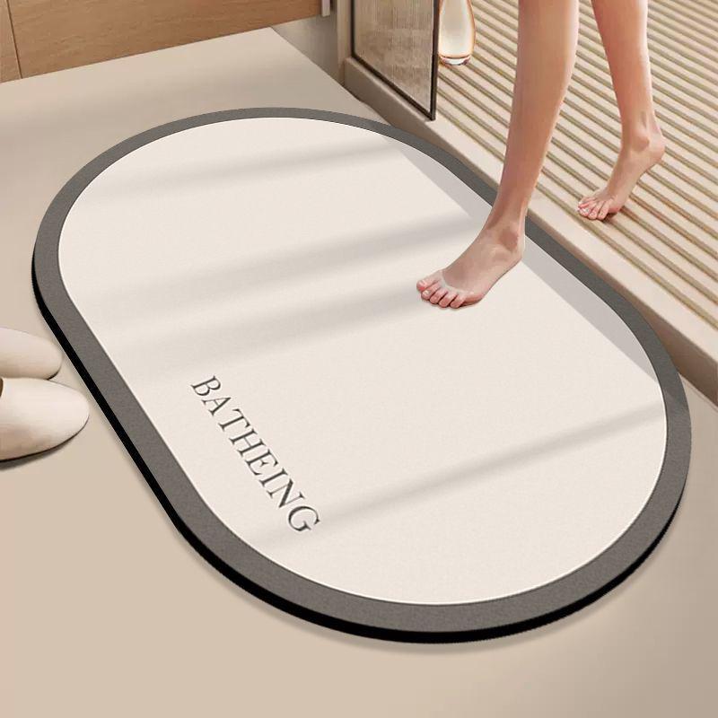 Quick-Dry Bath Mat - Anti-Slip, Absorbent Diatomaceous Earth Pad for Bathroom and Toilet