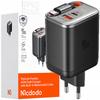 Mcdodo Fast Mains Charger Power Adapter 3X USB-C PD USB GaN 40W Cable 1M