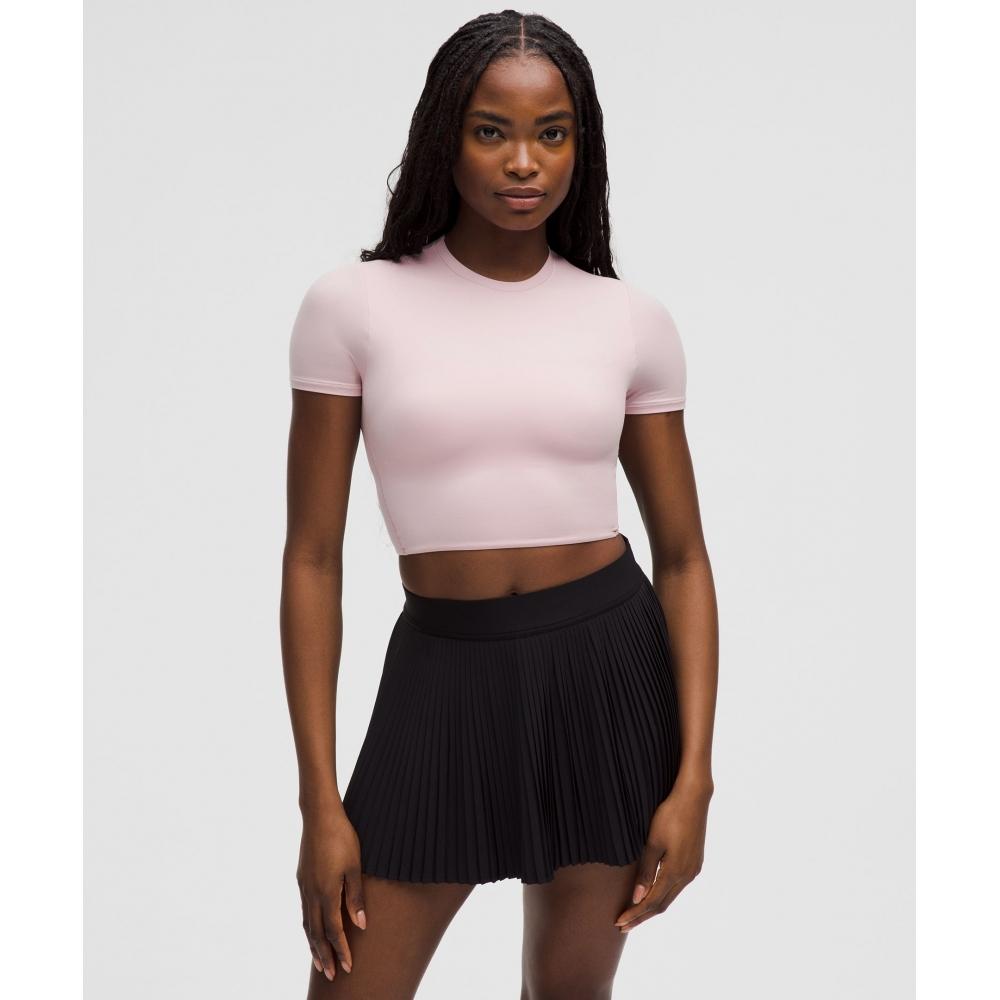 

Lululemon Wundermost Ultra SofT Nulu Crewneck Cropped T shirT Pink Haze XXS