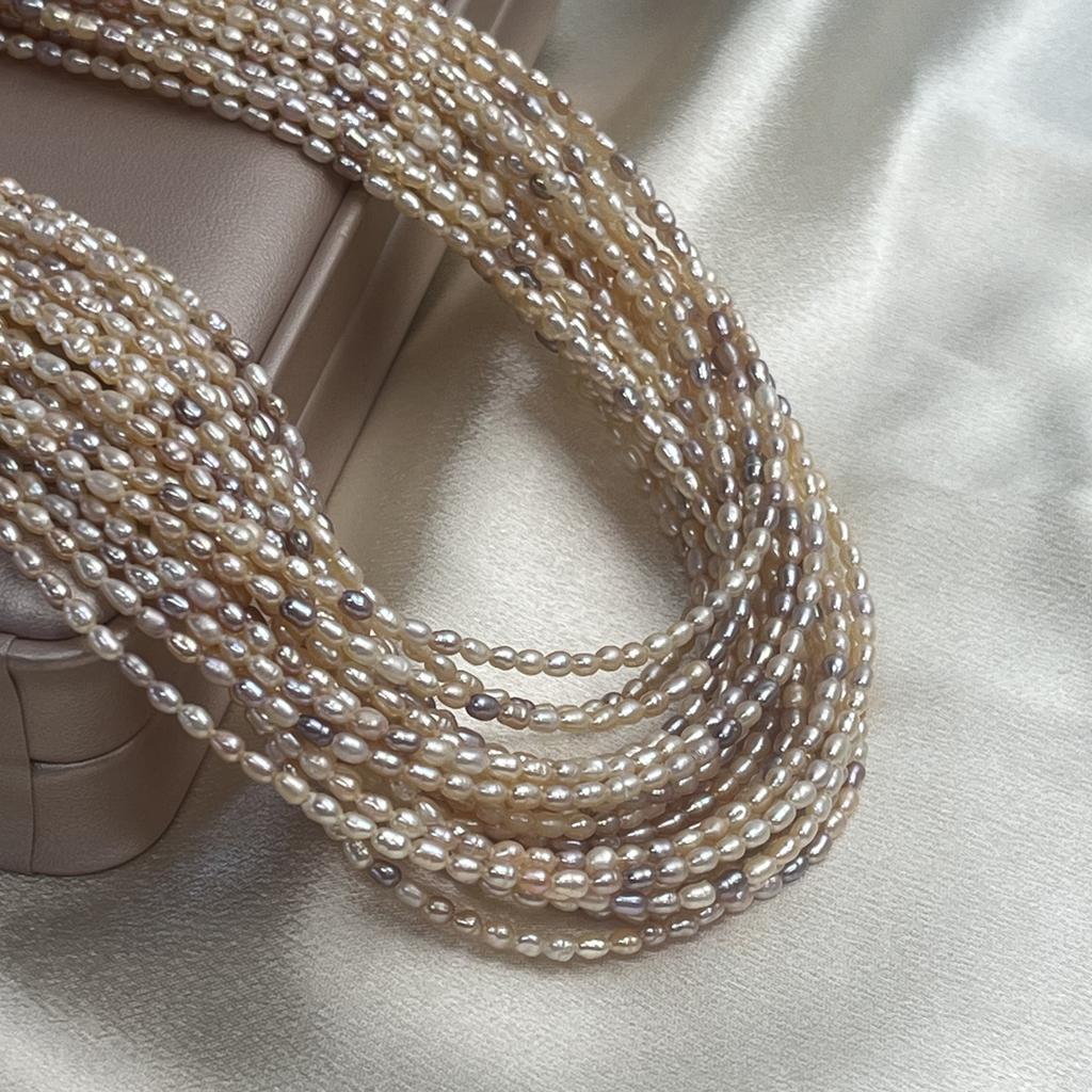 Rice-Shaped Candy Colored Pearl 2-2.5mm For Jewelry Making DIY Necklace Bracelet Earrings Accessory