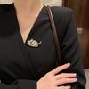 Opal Wheat Ear High-End Brooch Female Design Sense Niche Luxury Internet Celebrity Anti-Light Brooch Buckle With Accessories