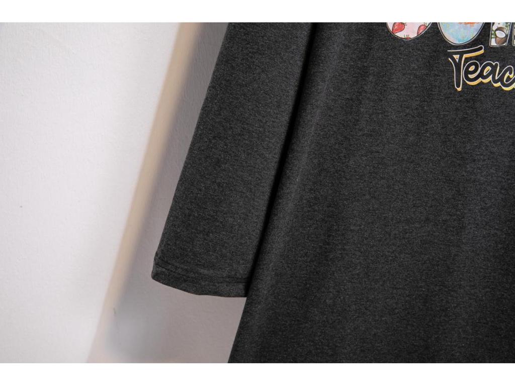 Women's Korean Style Plus Size Solid Color Long Sleeve T-Shirt - Fashionable Hot Stamping, Casual and Versatile for Autumn 2025