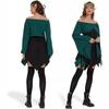 Magical Forest Elf Costume, One Shoulder Trumpet Sleeve Medieval Dress, Suitable for Halloween Cosplay, Renaissance, and Theme Parties