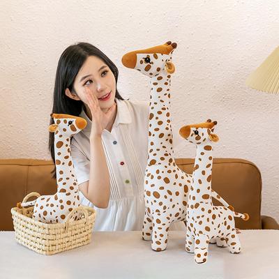 Lebensechte Kawaii Plüsch Giraffe Stofftier für Baby Kind Schlafbegleiter Puppe Simulation Giraffe Weiche Tiere Süßes Plüschtier